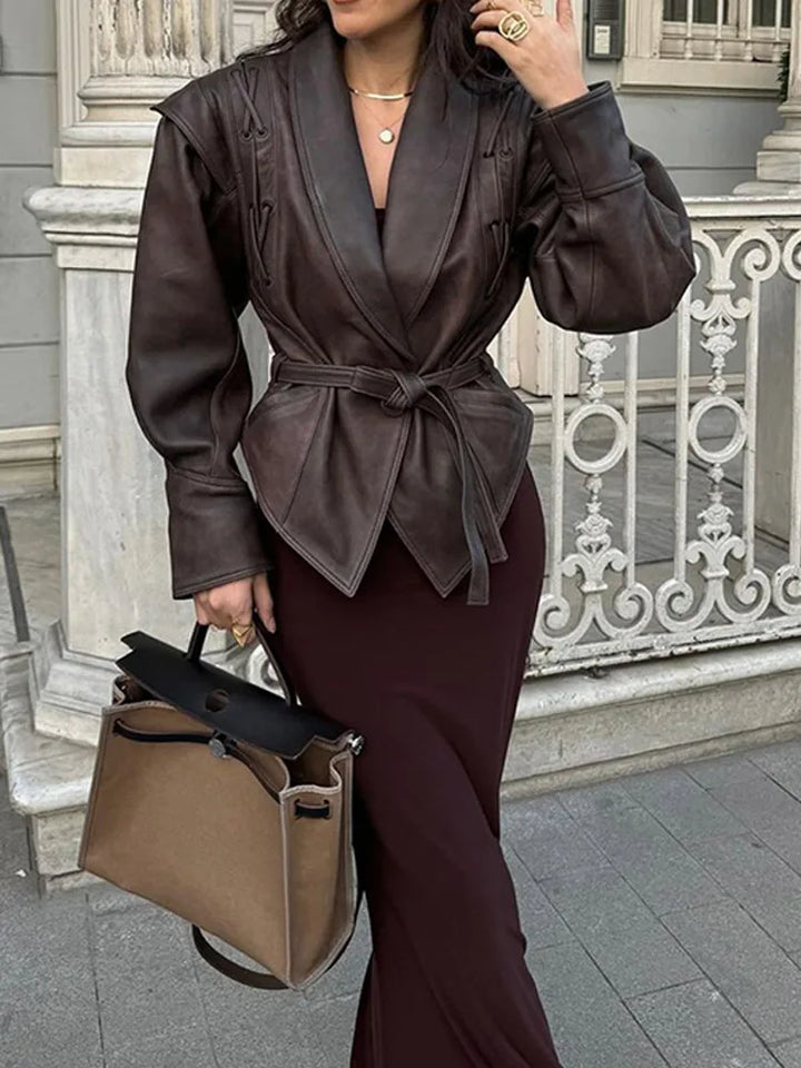 Levoire | Veste En Laine Avec Col Revers Et Poches Braun 3