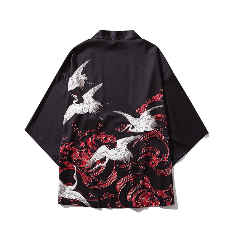 Levoire | Manteau Traditionnel Imprimé Carpe Vague