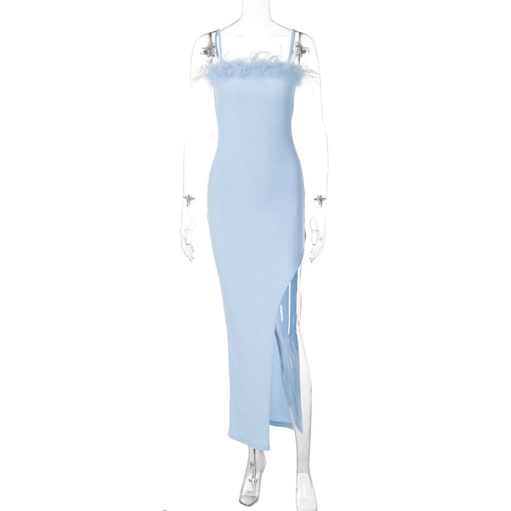 Levoire | Robe Longue Épaules Dénudées À Fente Haute