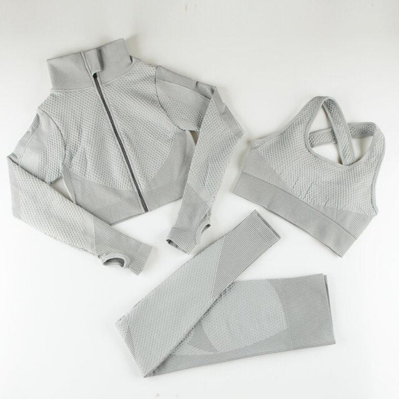 Levoire | Ensemble D'Entraînement Trois Pièces Gris clair