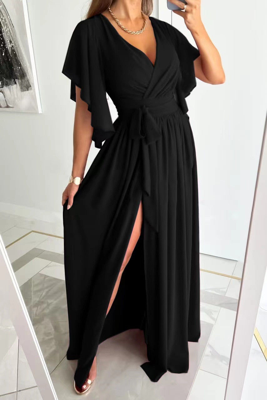 Levoire | Robe Maxi Avec Fente Noir