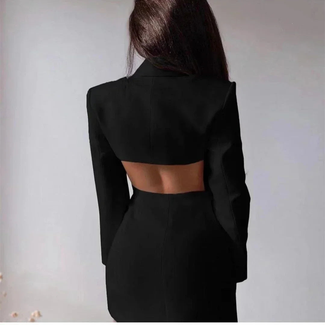 Levoire | Blazer Élégant Uni Double Boutonnage