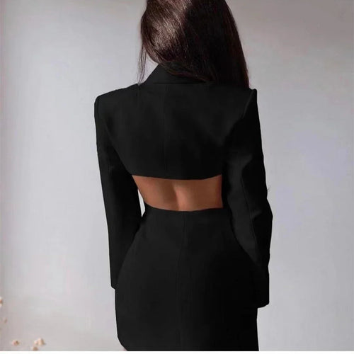Levoire | Blazer Élégant Uni Double Boutonnage