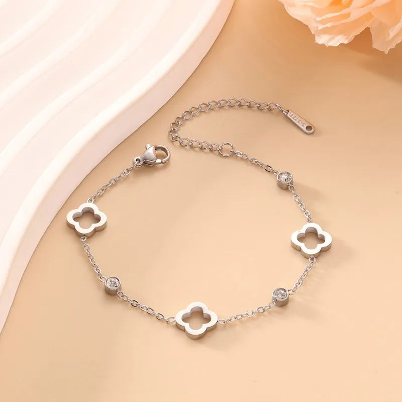 Levoire | Bracelet Floral Inox S3-1 pièce-argenté