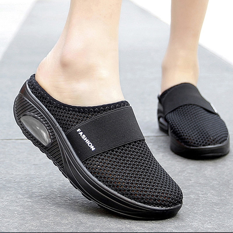 Levoire | Baskets Slip On Pour Femmes Avec Semelle Intérieure Douce Noir