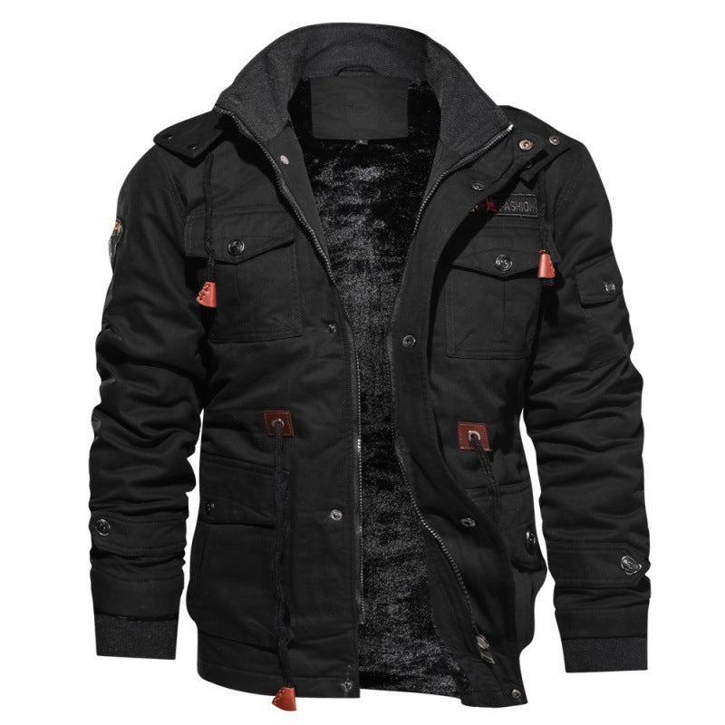 Levoire | Veste En Polaire À Manches Longues Avec Plusieurs Poches Noir