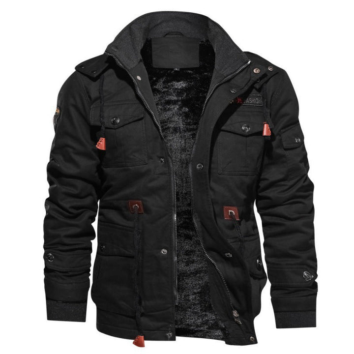 Levoire | Veste à manches longues en polaire avec plusieurs poches Noir