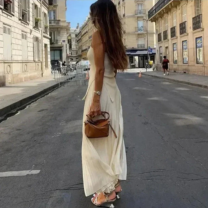Levoire | Top Sans Bretelles Extensible & Jupe Pleine Taille Haute