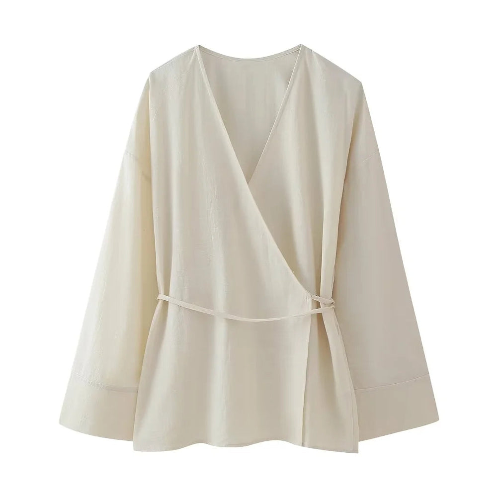Levoire | Blouse Élégante À Manches Longues Crème