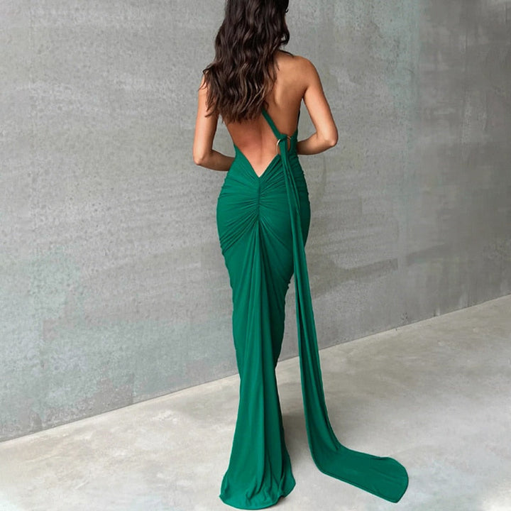 Levoire | Une Épaule Dos Lié Sans Manches Maxi-Vêtements