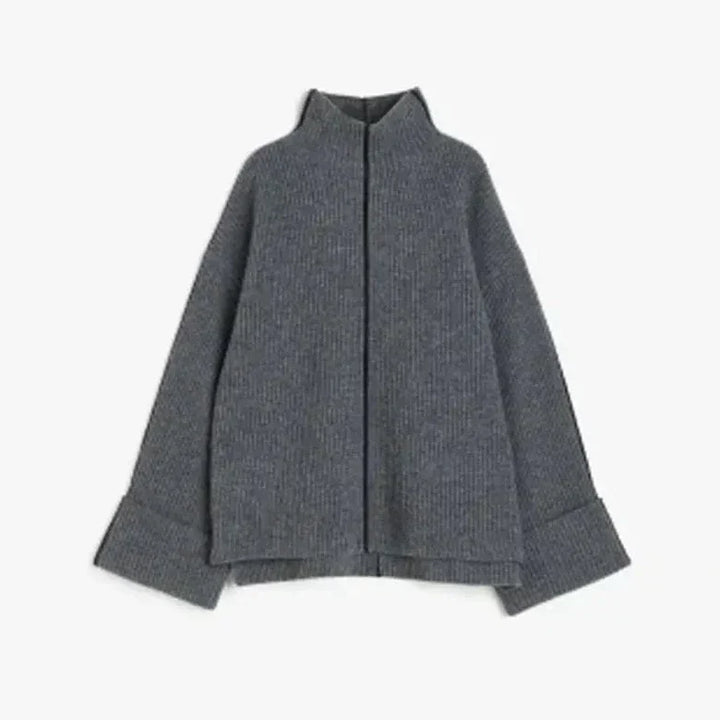 Levoire | Pull-Vee Confortable À Col Montant Avec Manches Longues Gris foncé