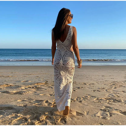 Levoire | Robe Maxi Dos Nu Au Crochet