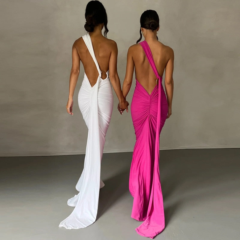 Levoire | Une Épaule Dos Lié Sans Manches Maxi-Vêtements
