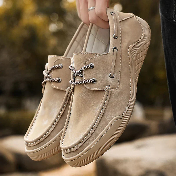 Levoire | Mocassins en daim Kaki