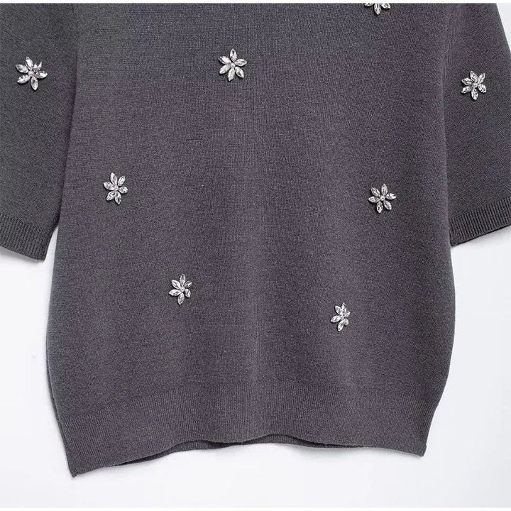 Levoire | Robe Courte Avec Tricot Et Strass