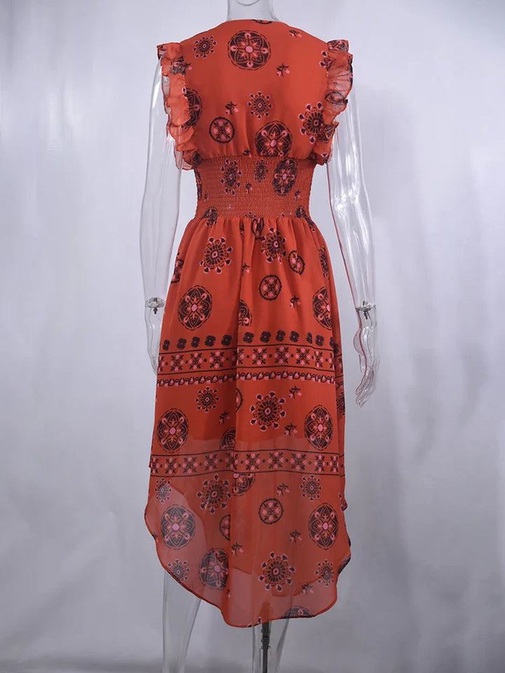 Levoire | Robe Mi-Longue À Volants Pour Femme
