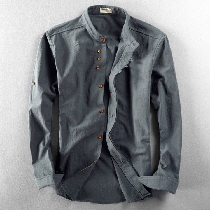 Levoire | Chemise Pour Hommes De Style Japonais Gris foncé