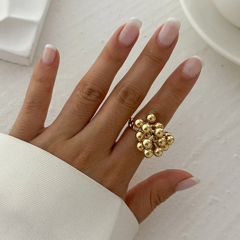 Levoire | Bague Perles Ajustable 01 Or clair