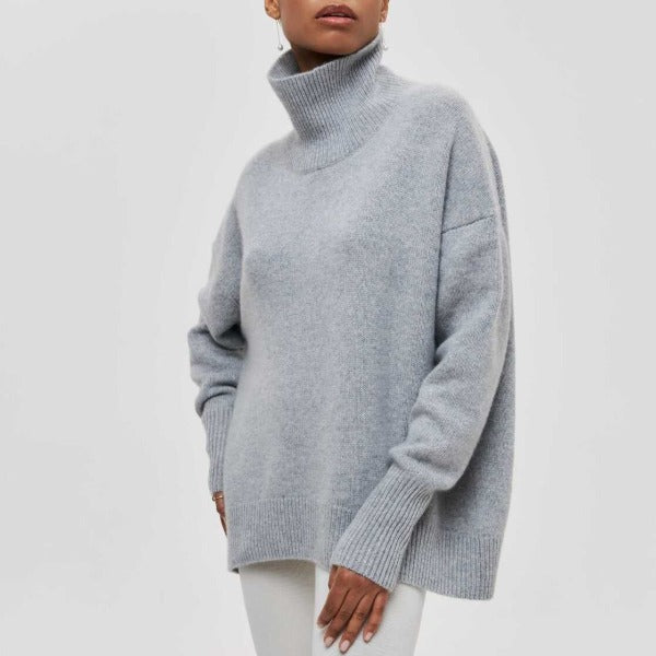 Levoire | Pull À Col Haut Pour Femmes Gris