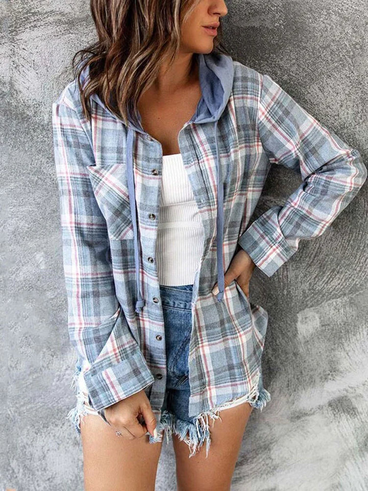 Levoire | Sweat à capuche général simple et élégant Bleu Clair