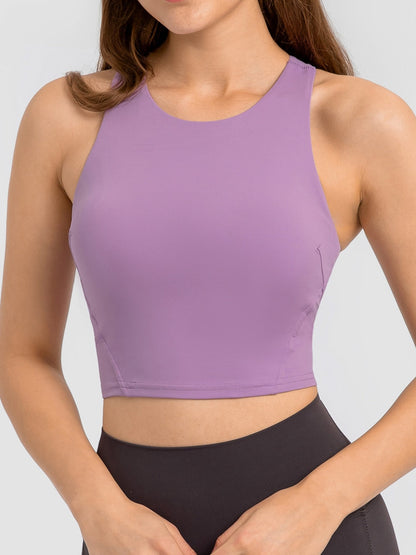 Levoire | T-shirt Sportif avec Soutien-Gorge Intégré et Style Élégant pour Femmes Lila