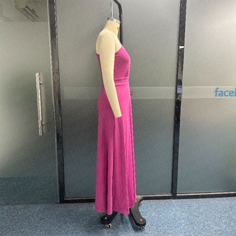 Levoire | Une Épaule Bretelles Sans Fente Maxi Robe