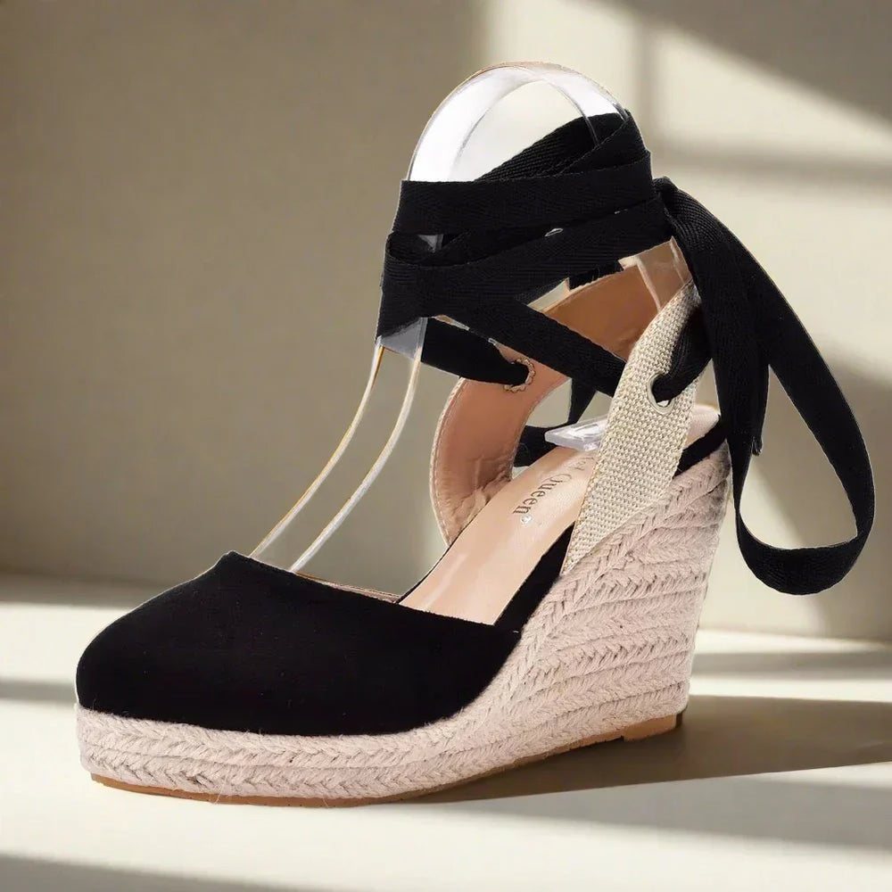 Levoire | Sandales À Talon Compensé Boho Pour Femmes Avec Des Bandes