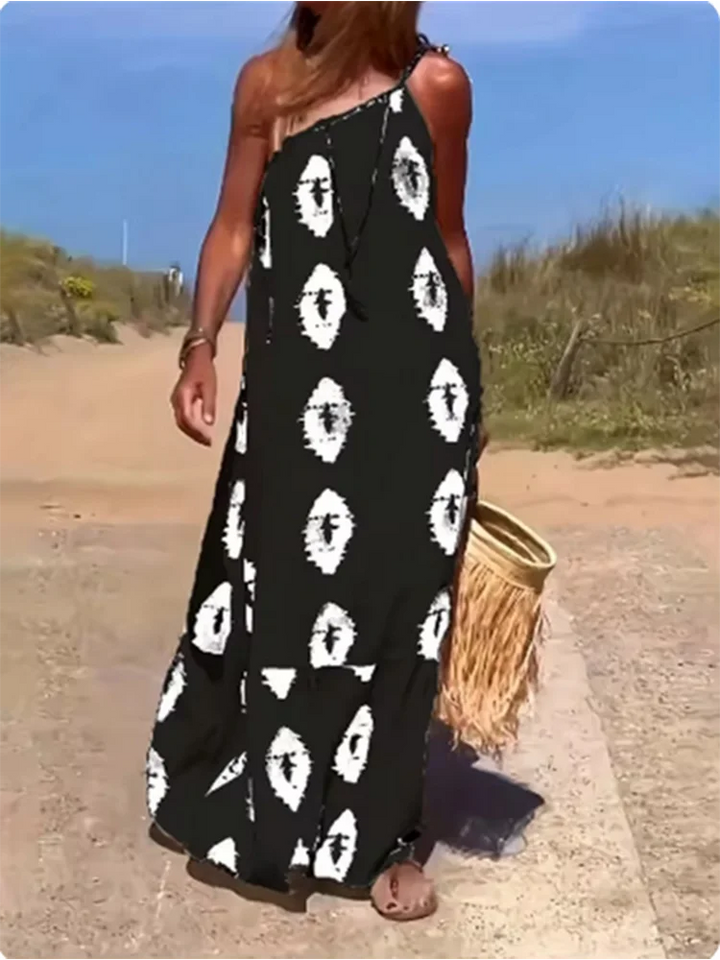 Levoire | Robe D'Été Asymétrique Bohème Noir