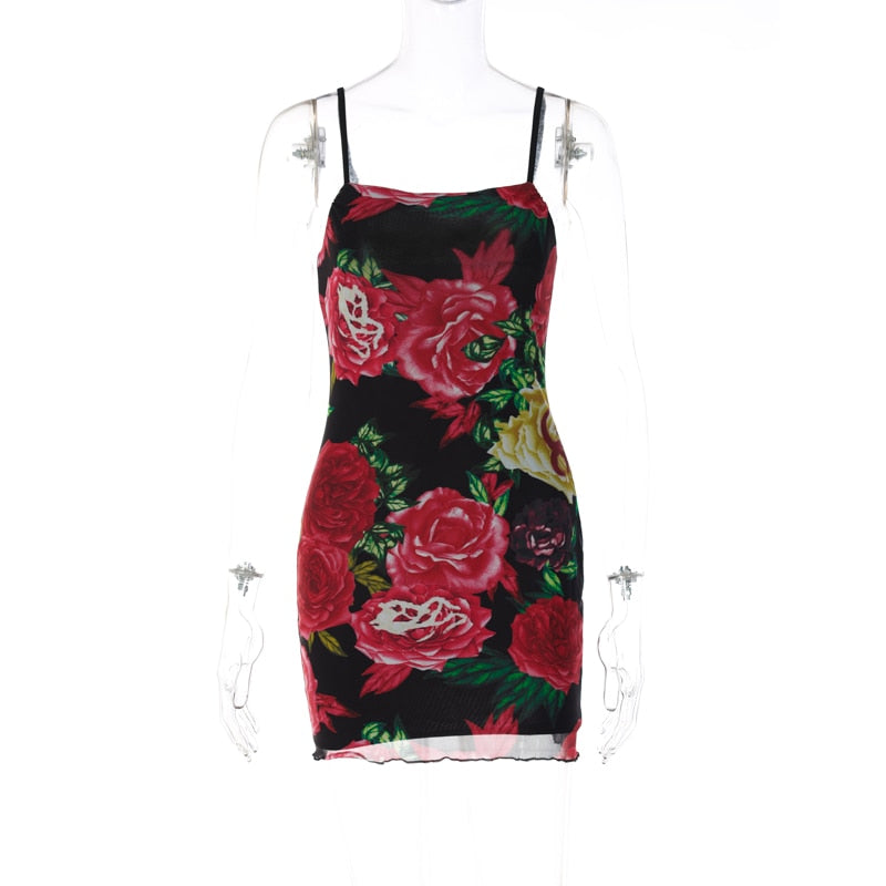 Levoire | Flora Mesh Robe Mini Bodycon