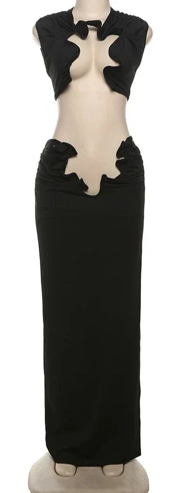 Levoire | Dyi Ujevn Micro Crop + Long Jupe Set