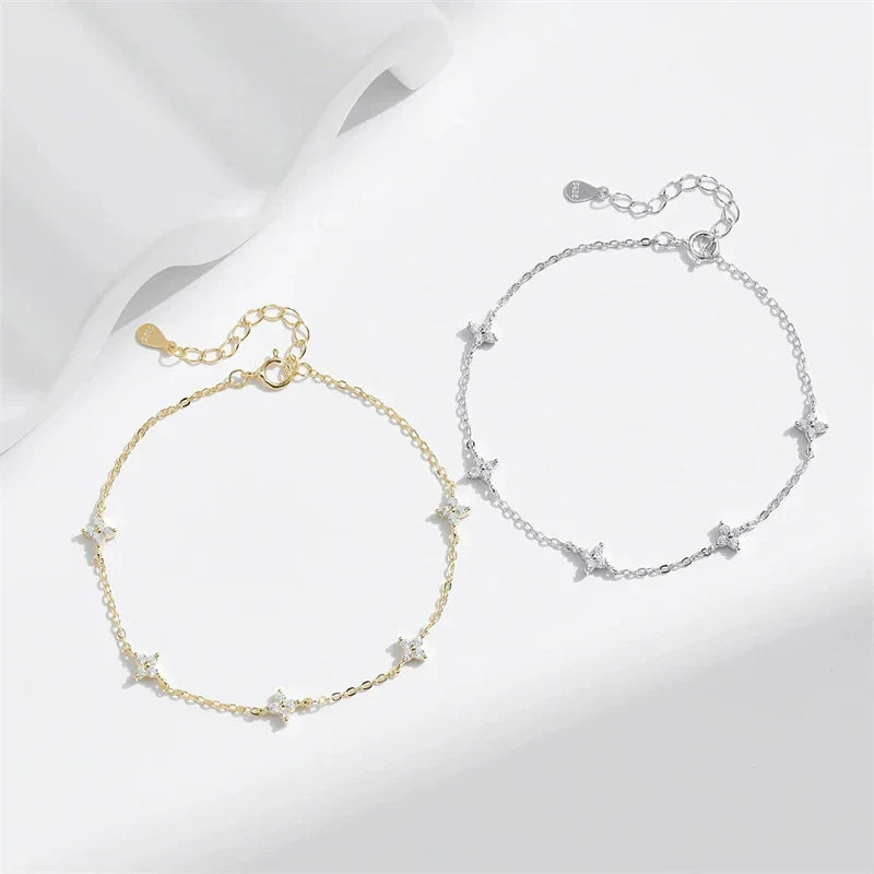 Levoire | Bracelet En Acier Inoxydable Avec Fleur En Cristal
