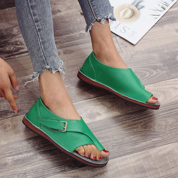 Levoire | Sandales Pour Femmes Stylées Avec Confort Orthopédique Vert
