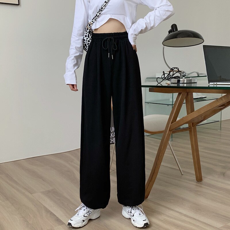 Levoire | Pantalons De Survêtement Décontractés En Style Relax Noir