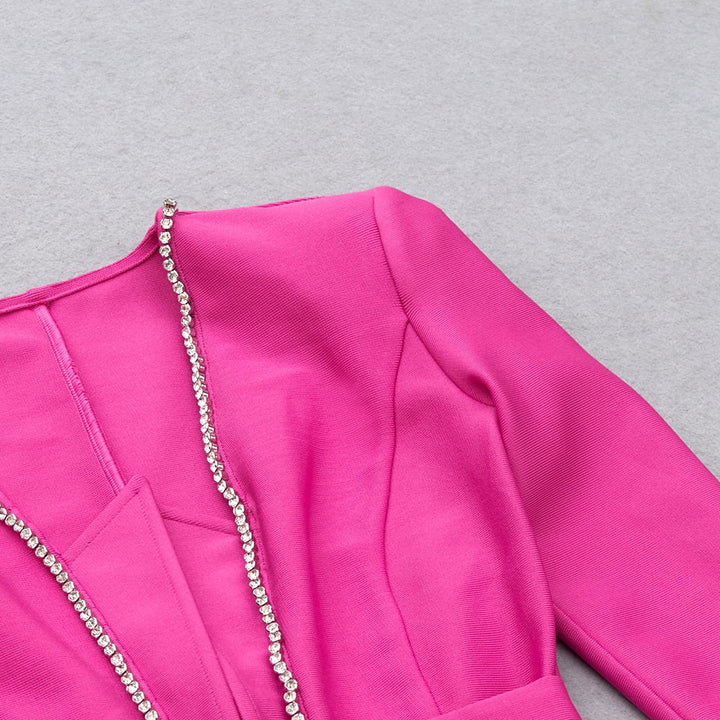 Levoire | Robe Bodycon Mini À Manches Longues Et Col V Froncé