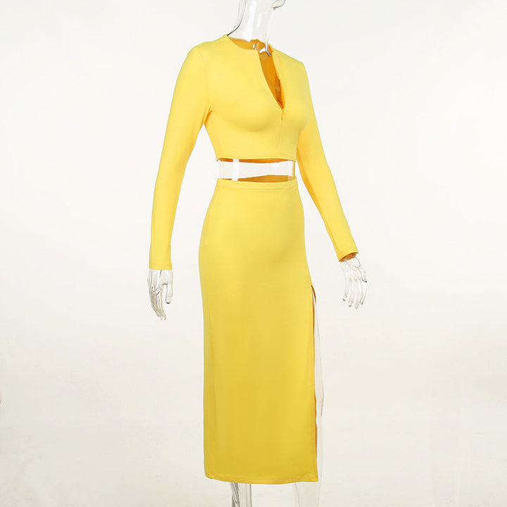 Levoire | Midi Dress With Long Sleeves And V Neck