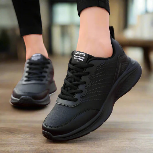 Levoire | Chaussures De Travail Antidérapantes Confortables Sportives Pour Femmes Avec Soutien De Pied Noir