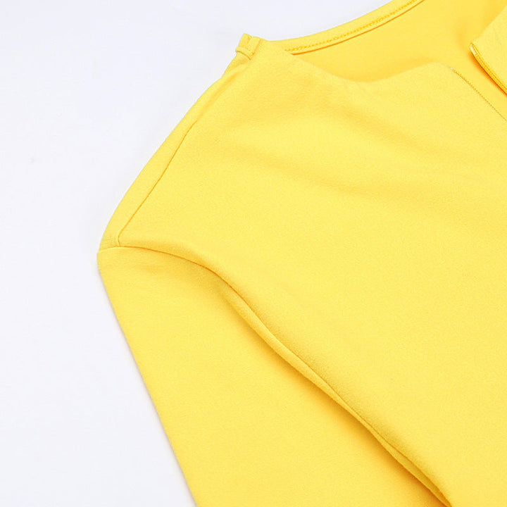 Levoire | Midi Dress With Long Sleeves And V Neck