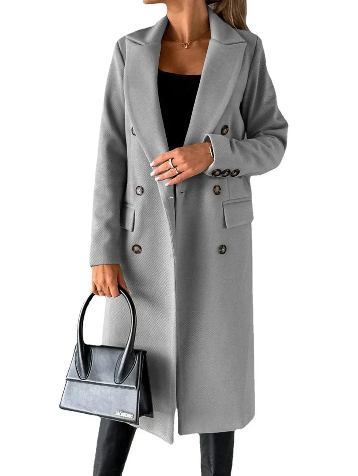 Levoire | Manteau Long Plus Élégant Gris clair