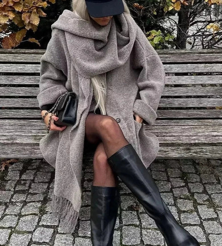 Levoire | Manteau En Tricot Avec Col Châle