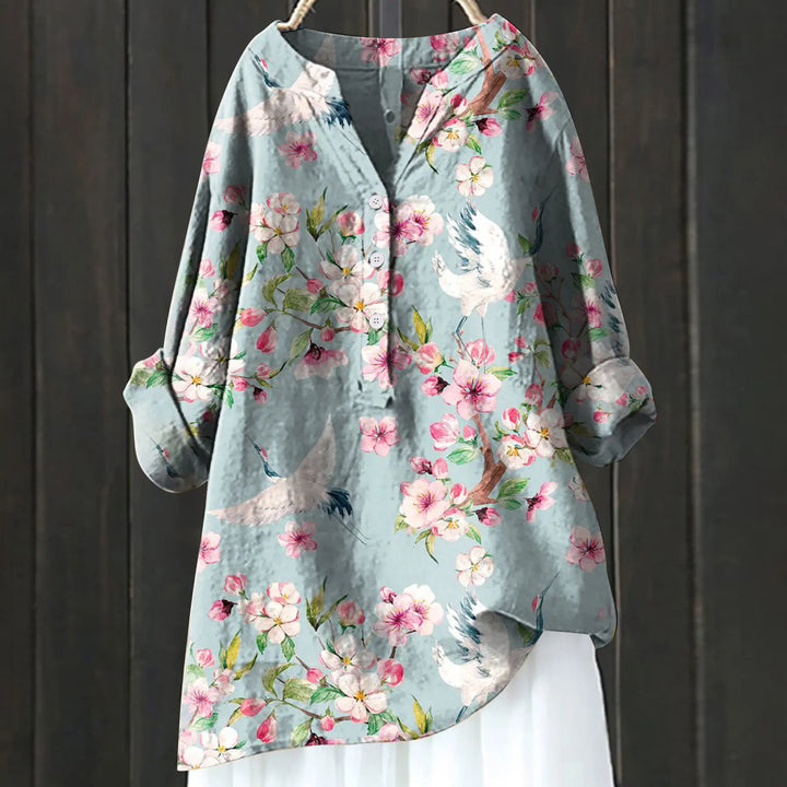 Levoire | T-shirt décontracté à motifs floraux Rosa Fleur
