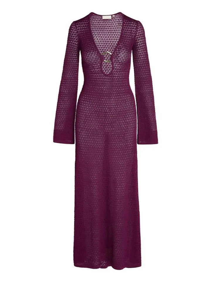 Levoire | Ouvert Démodé V-Decoupe Robes Maxi Lâches Sans Manches Fente Haute