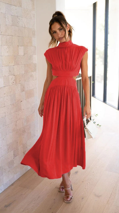 Levoire | Robe Midi Plissée Pour Femmes Rot