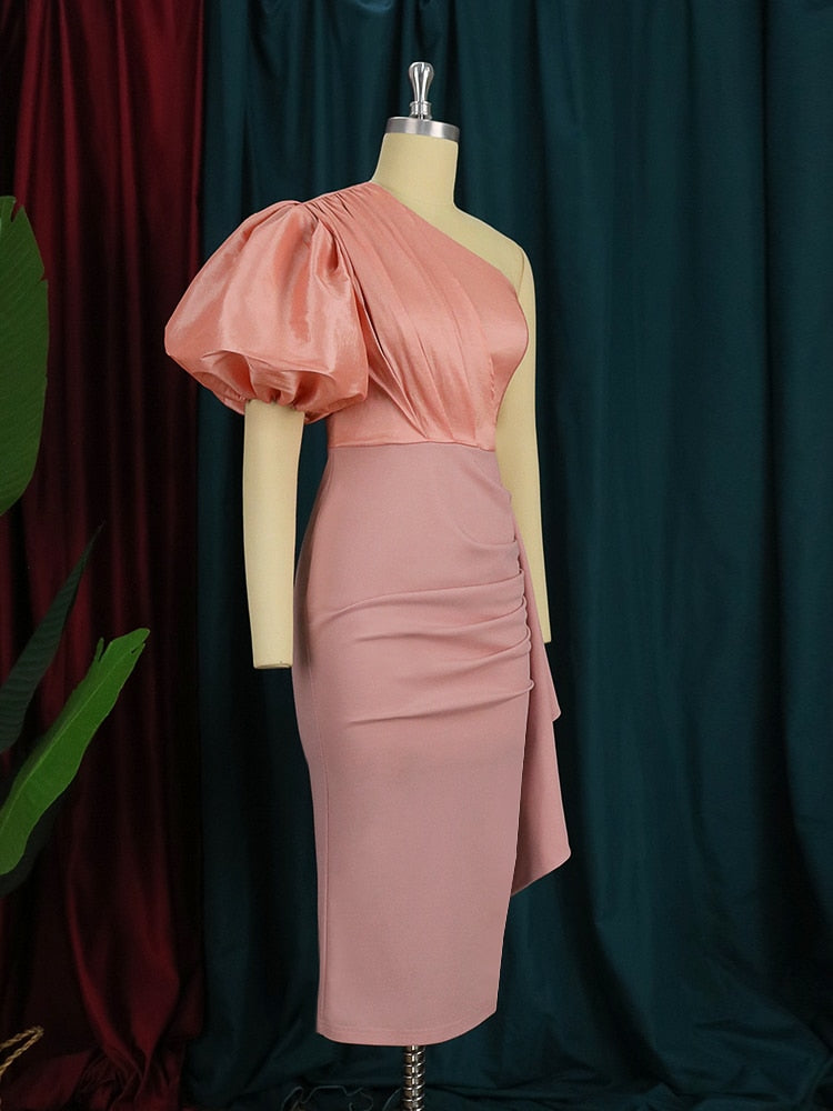 Levoire | En-Épaule Sans Manches Bodycon Midi Robe