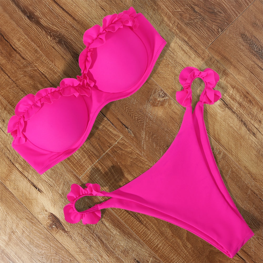 Levoire | Maillot De Bain Deux Pièces Avec Décolleté Élevé Rosarot