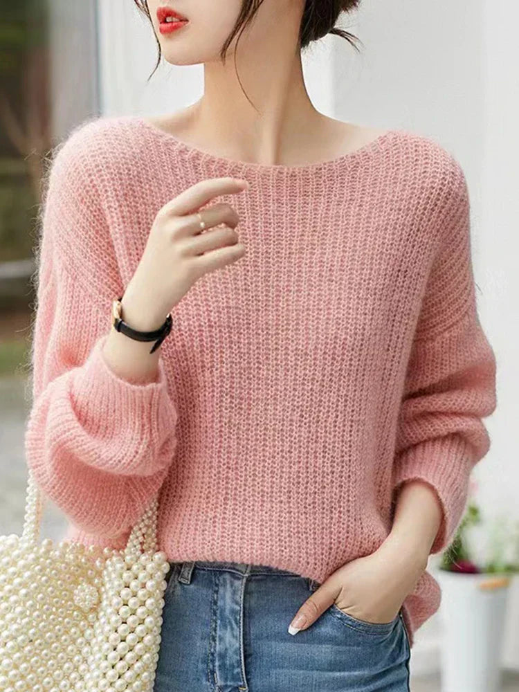 Levoire | Pull Décontracté Avec Sensation De Cachemire Rose Taille unique