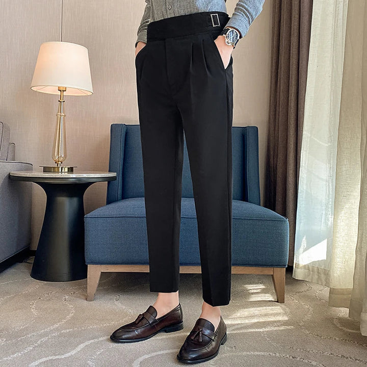 Levoire | Pantalons Décontractés Taille Haute Pour Hommes Avec Ceinture