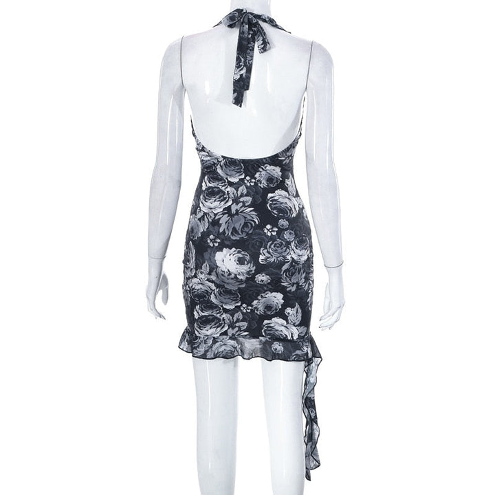 Levoire | Design De Fleurs Robe Mini Bodycon