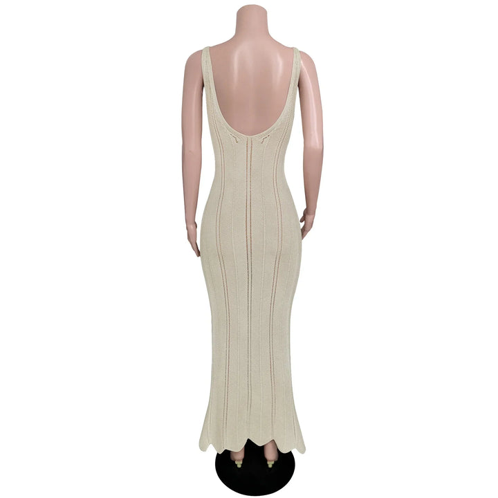 Levoire | Robe Longue À Dos En Tricot Hult