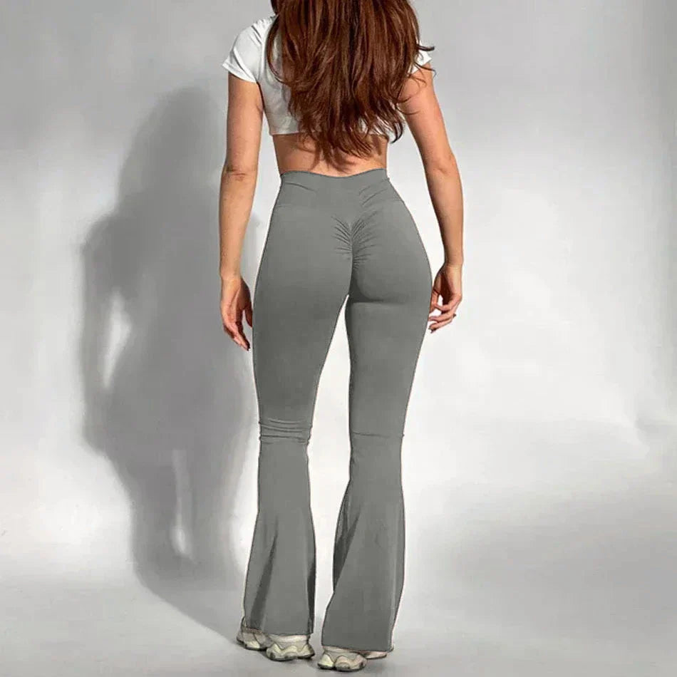 Levoire | Leggings Taille Haute À Jambes Larges Gris