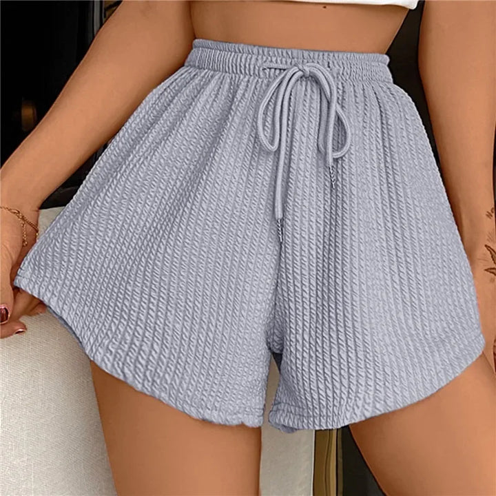 Levoire | Shorts Avec Cordon Et Large Jambe Gris